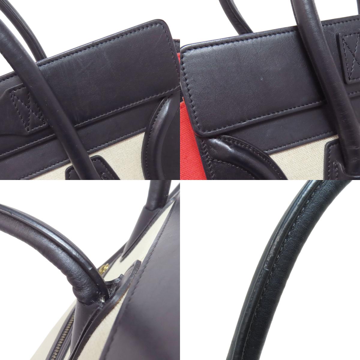 CELINE Luggage micro Handbag Leather Ladies [Used]