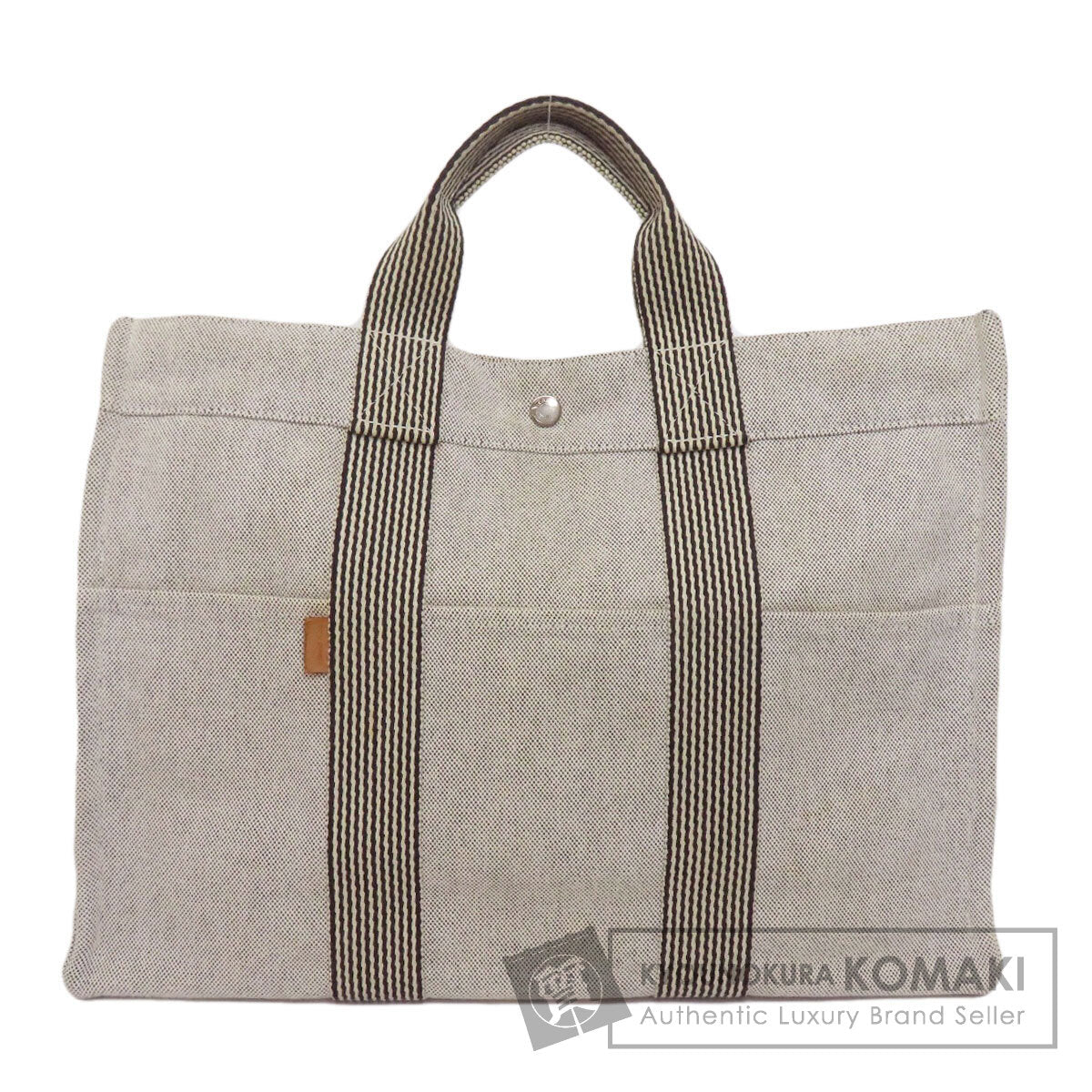HERMES New fool toe MM Tote Bag Canvas Ladies [Used]