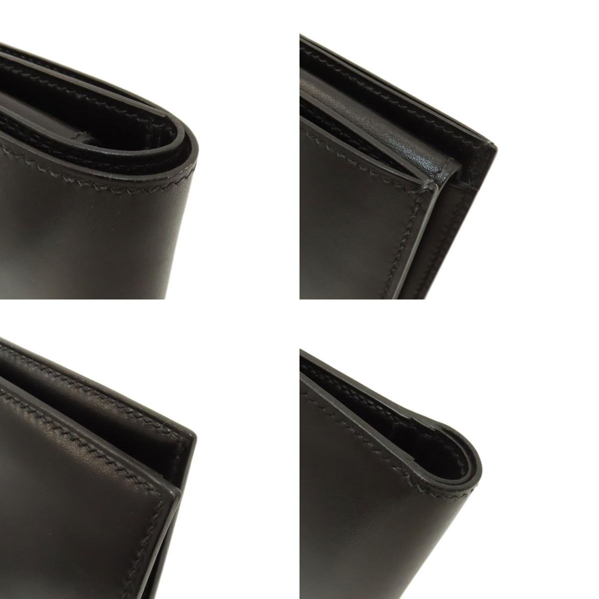 HERMES MC2 Galilei Bifold Wallet with Coin Pocket Box calf Ladies [Used]