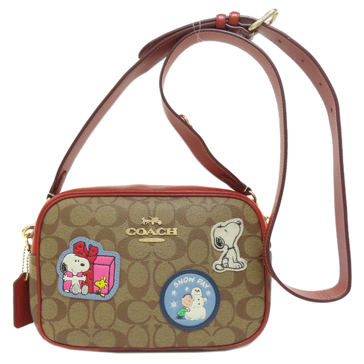 COACH CF304 Snoopy Collaboration Signature Shoulder Bag PVC Ladies [Used]