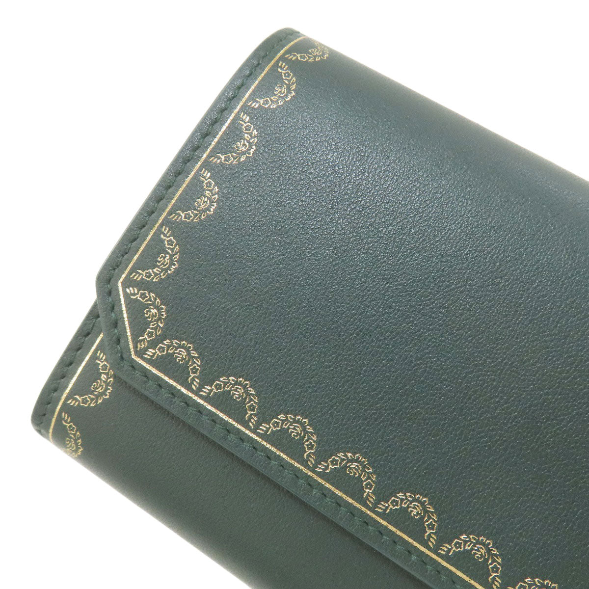 CARTIER Garland de Cartier Long wallet (with coin pocket) Leather Ladies [Used]