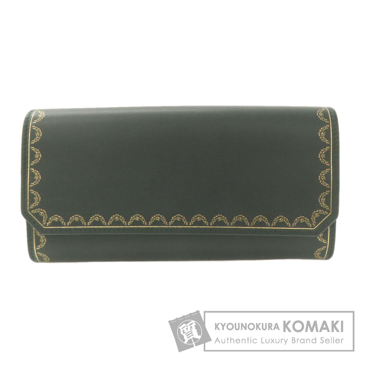 CARTIER Garland de Cartier Long wallet (with coin pocket) Leather Ladies [Used]