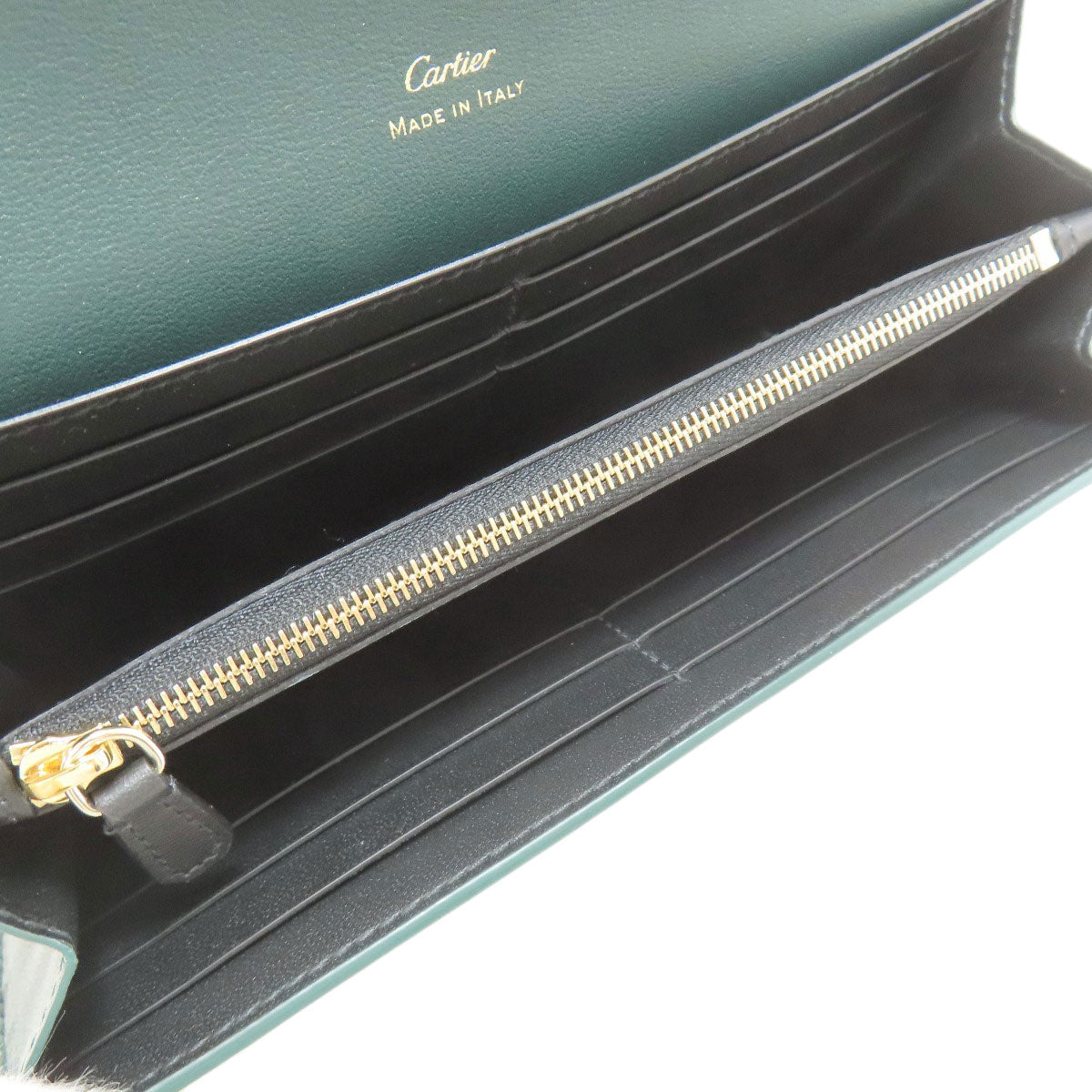 CARTIER Garland de Cartier Long wallet (with coin pocket) Leather Ladies [Used]