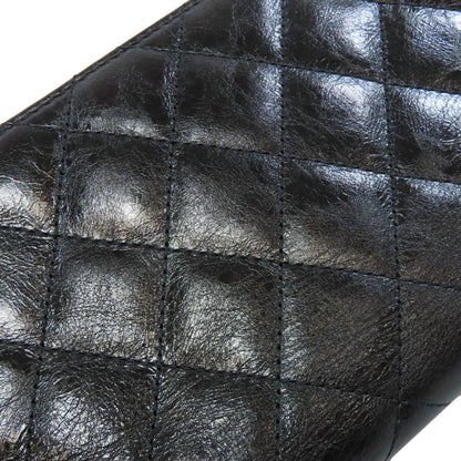 CHANEL 2.55 Matelasse SilverHardware Long wallet (with coin pocket) Calf Ladies [Used]