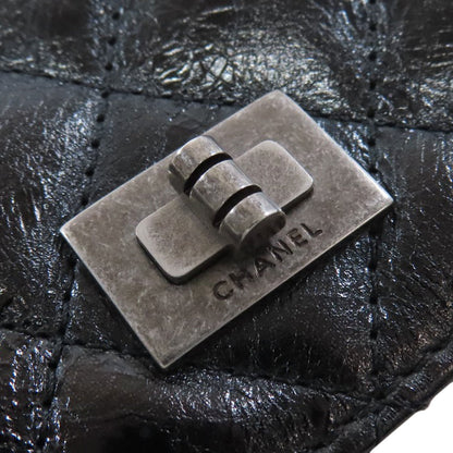 CHANEL 2.55 Matelasse SilverHardware Long wallet (with coin pocket) Calf Ladies [Used]