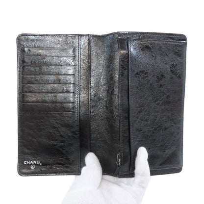 CHANEL 2.55 Matelasse SilverHardware Long wallet (with coin pocket) Calf Ladies [Used]