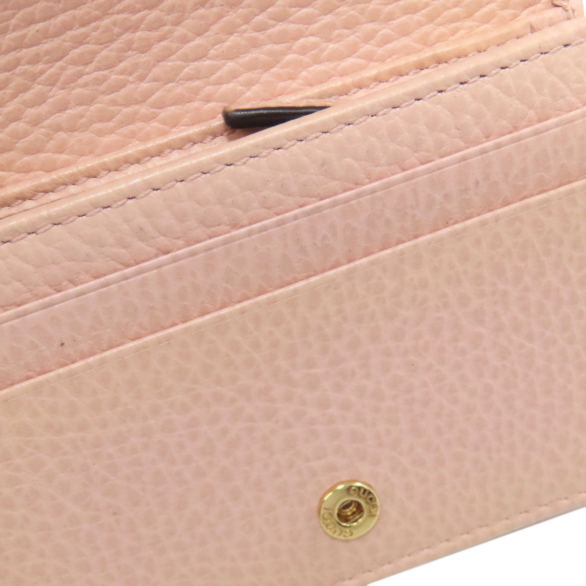 GUCCI 456126 GG Marmont Double G Bifold Wallet with Coin Pocket Calf Ladies [Used]