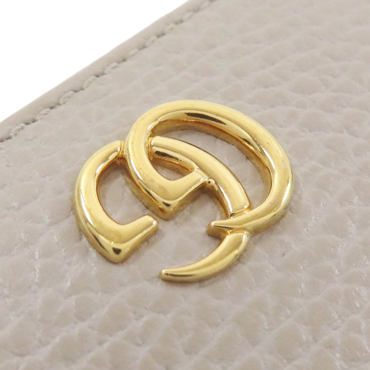 GUCCI 456126 GG Marmont Double G Bifold Wallet with Coin Pocket Calf Ladies [Used]