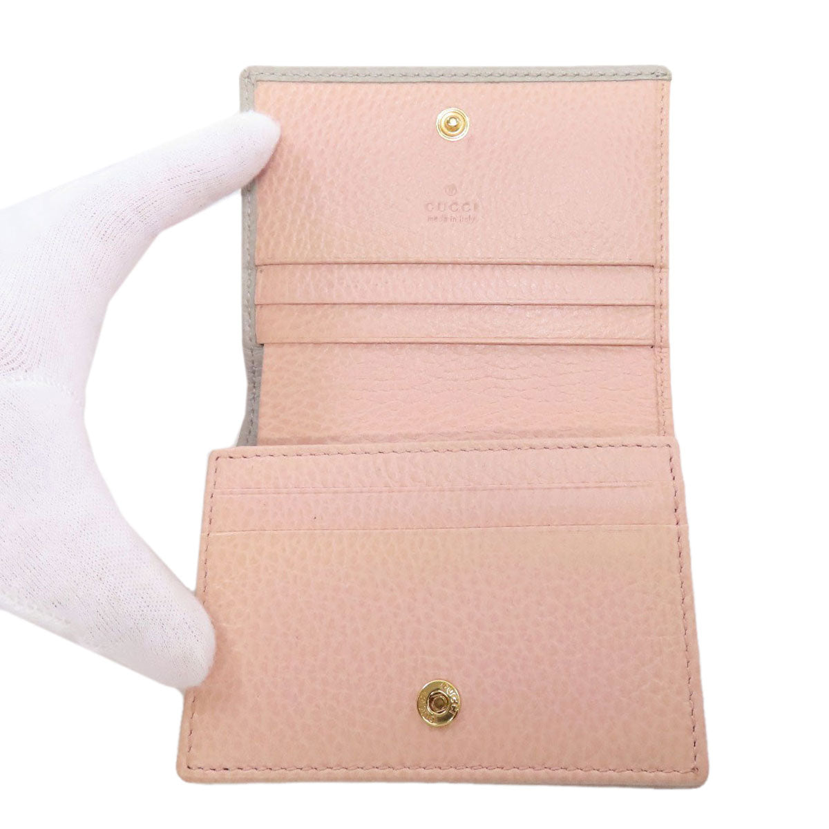 GUCCI 456126 GG Marmont Double G Bifold Wallet with Coin Pocket Calf Ladies [Used]