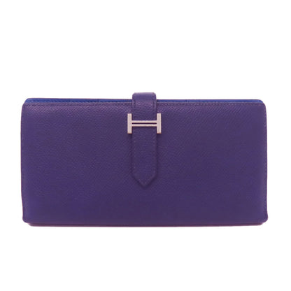 HERMES Bareness Free SilverHardware Long wallet (with coin pocket) Epsom Ladies [Used]