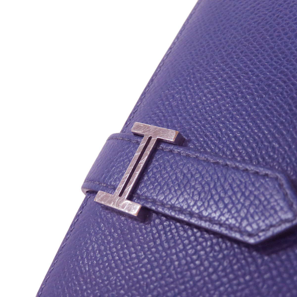 HERMES Bareness Free SilverHardware Long wallet (with coin pocket) Epsom Ladies [Used]