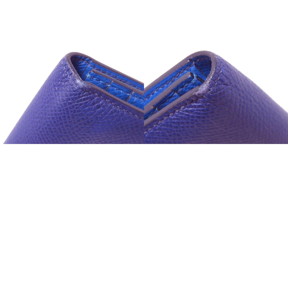 HERMES Bareness Free SilverHardware Long wallet (with coin pocket) Epsom Ladies [Used]