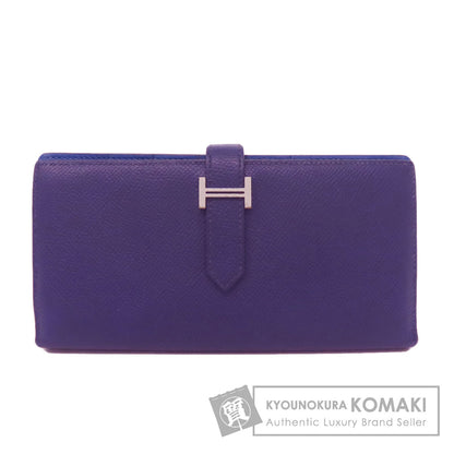 HERMES Bareness Free SilverHardware Long wallet (with coin pocket) Epsom Ladies [Used]