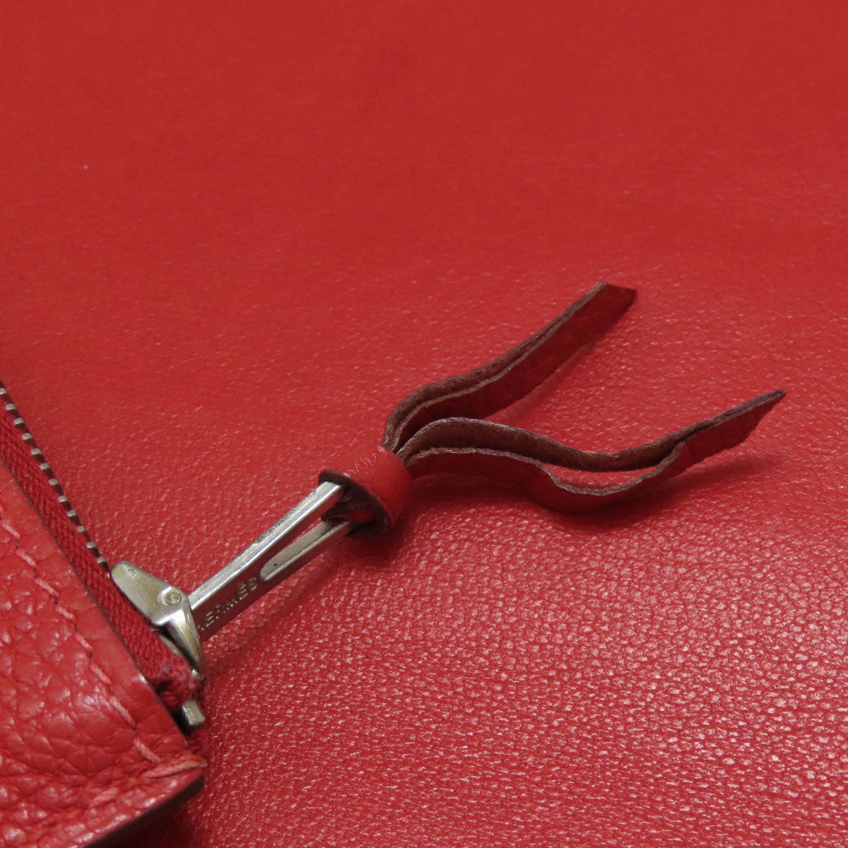 HERMES Dogon GM SilverHardware Long wallet (with coin pocket) Taurillon Clemence Ladies [Used]