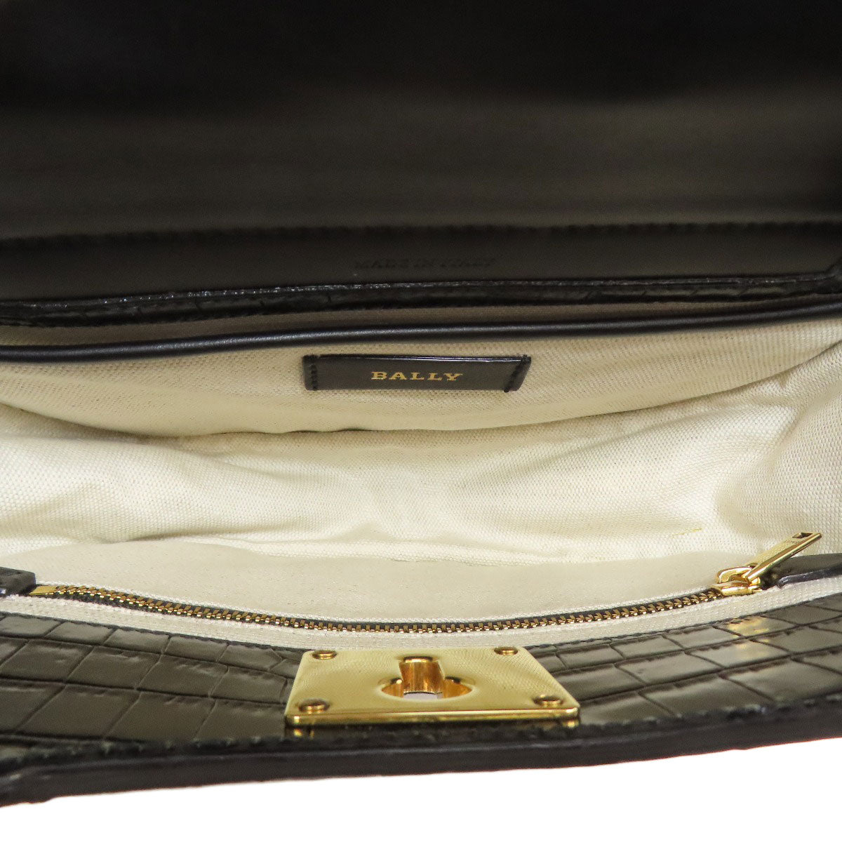 BALLY Embossing Handbag Leather Ladies [Used]