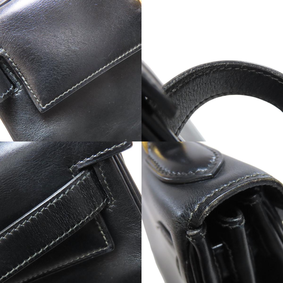 HERMES Kelly 28 Inner stitch GoldHardware Handbag Box calf Ladies [Used]