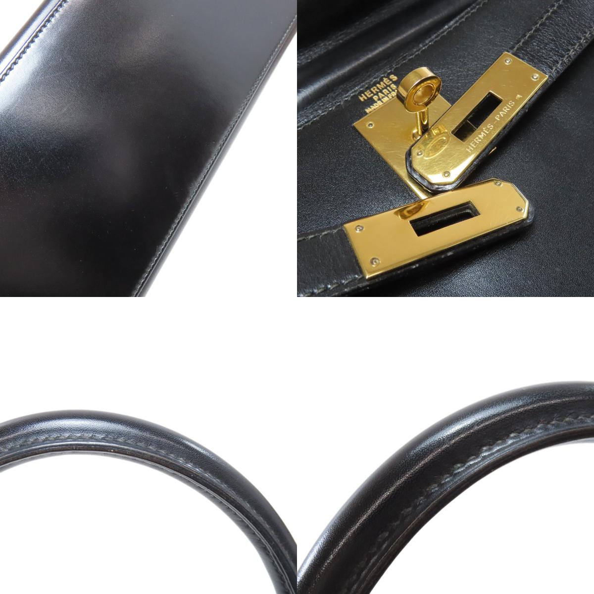 HERMES Kelly 28 Inner stitch GoldHardware Handbag Box calf Ladies [Used]