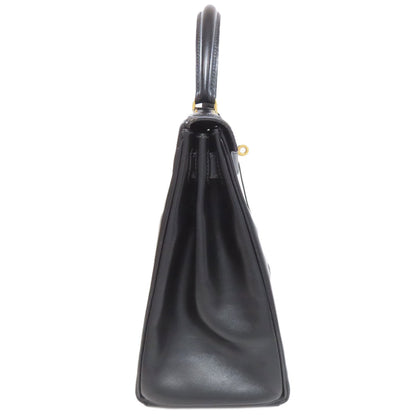 HERMES Kelly 28 Inner stitch GoldHardware Handbag Box calf Ladies [Used]