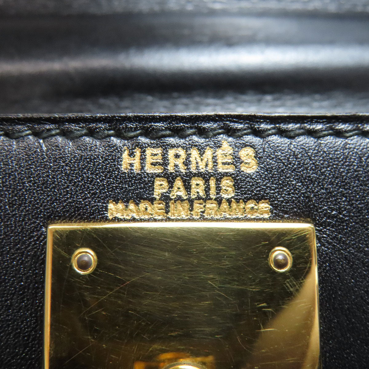 HERMES Kelly 28 Inner stitch GoldHardware Handbag Box calf Ladies [Used]
