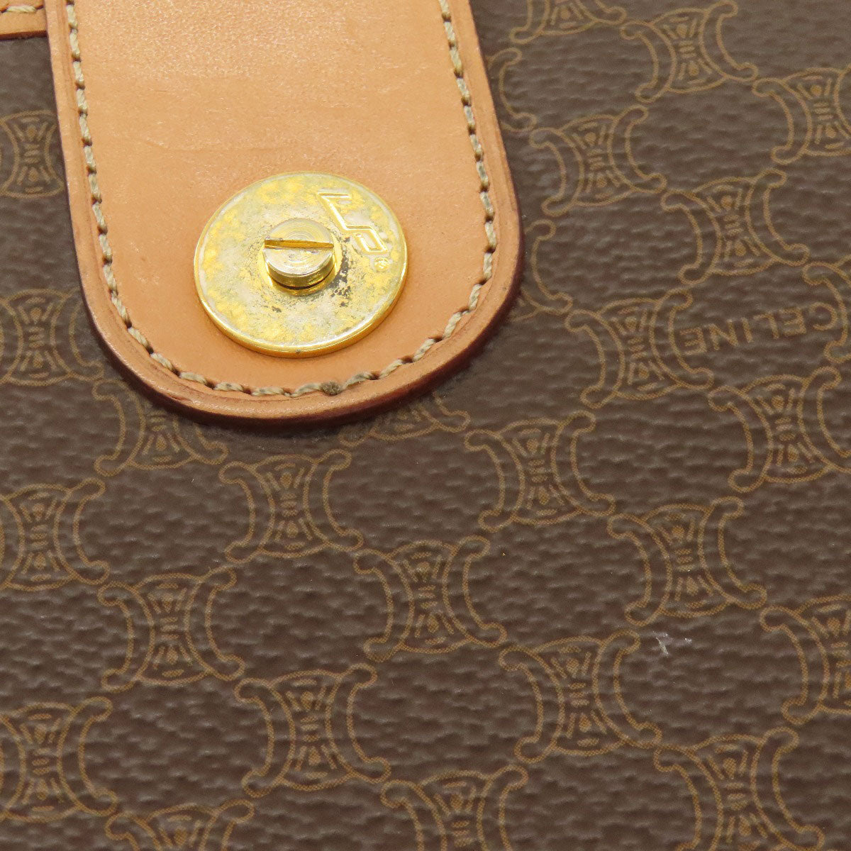 CELINE Macadam pattern Shoulder Bag PVC Ladies [Used]