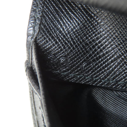 PRADA Triangle Charm Bifold Wallet with Coin Pocket Safiano Ladies [Used]