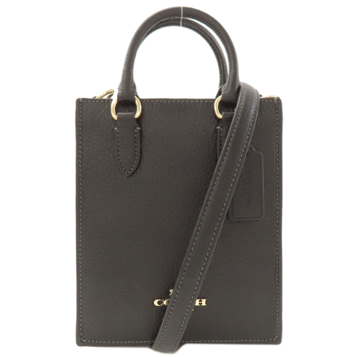 COACH CJ500 North South Mini Tote 2-Way Handbag Leather Ladies [Used]