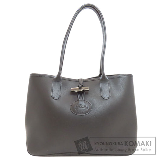 Longchamp logo Tote Bag Leather Ladies [Used]