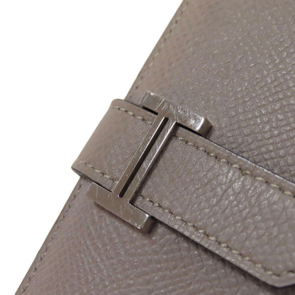 HERMES Bearn Compact SilverHardware Bifold Wallet with Coin Pocket Epsom Ladies [Used]