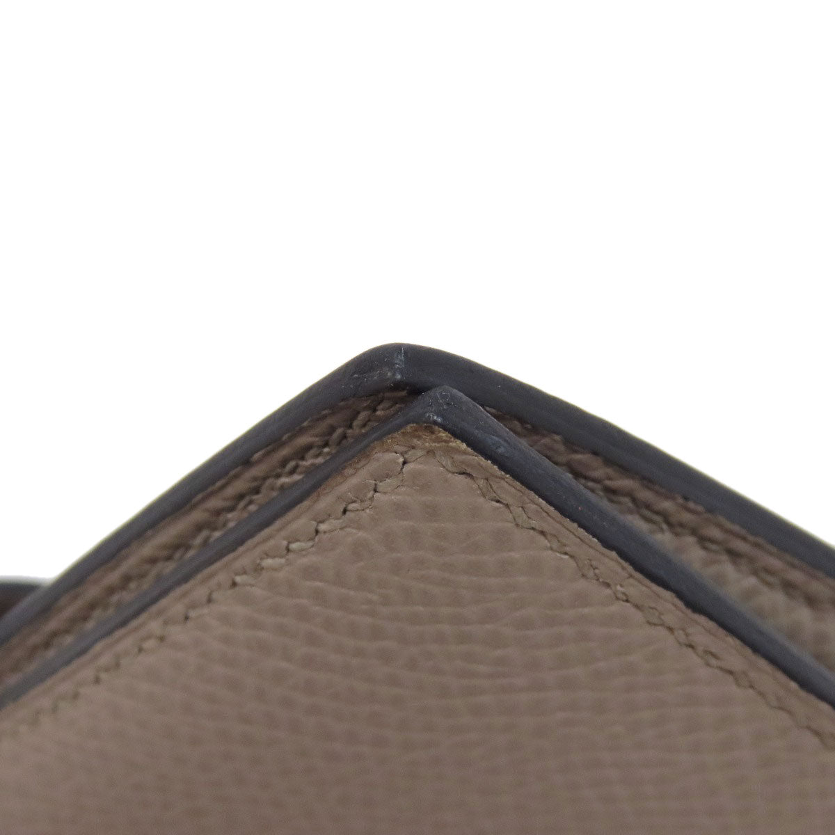 HERMES Bearn Compact SilverHardware Bifold Wallet with Coin Pocket Epsom Ladies [Used]