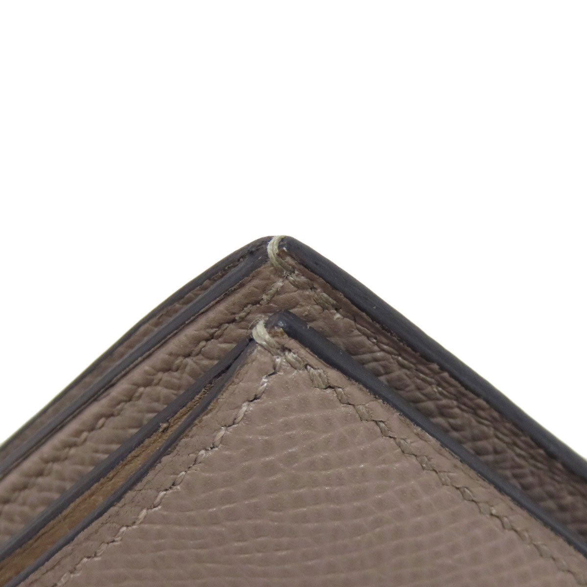 HERMES Bearn Compact SilverHardware Bifold Wallet with Coin Pocket Epsom Ladies [Used]