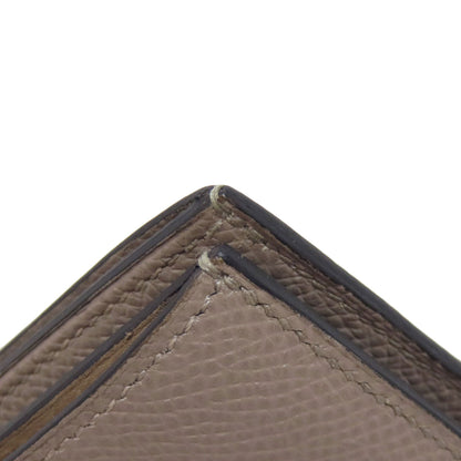 HERMES Bearn Compact SilverHardware Bifold Wallet with Coin Pocket Epsom Ladies [Used]