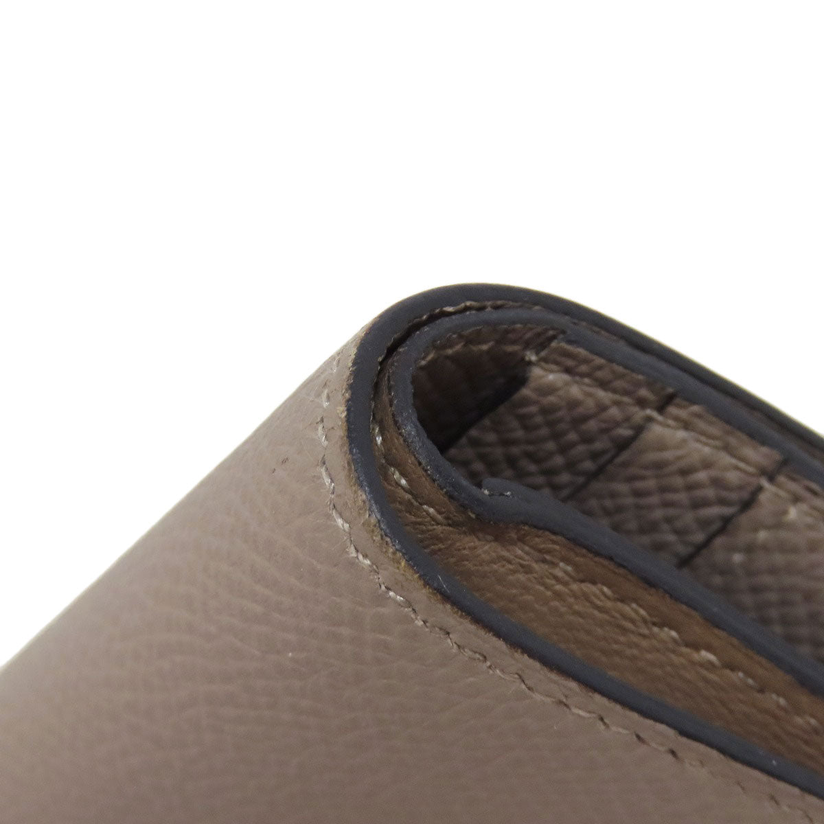 HERMES Bearn Compact SilverHardware Bifold Wallet with Coin Pocket Epsom Ladies [Used]