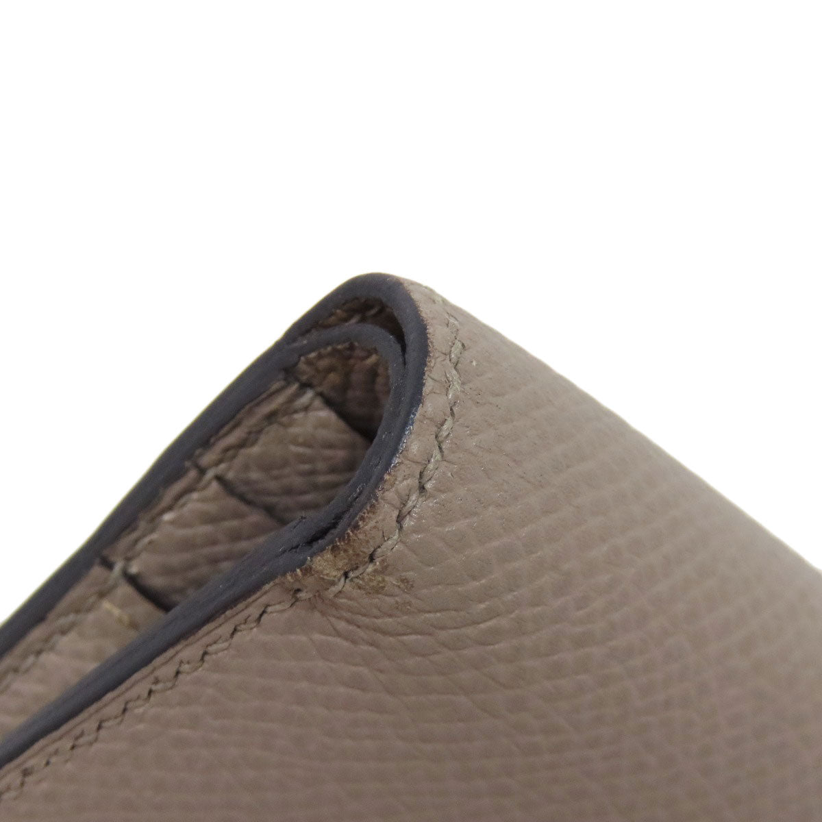 HERMES Bearn Compact SilverHardware Bifold Wallet with Coin Pocket Epsom Ladies [Used]