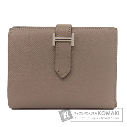HERMES Bearn Compact SilverHardware Bifold Wallet with Coin Pocket Epsom Ladies [Used]