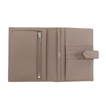 HERMES Bearn Compact SilverHardware Bifold Wallet with Coin Pocket Epsom Ladies [Used]