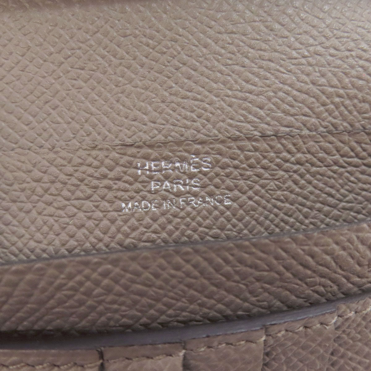 HERMES Bearn Compact SilverHardware Bifold Wallet with Coin Pocket Epsom Ladies [Used]