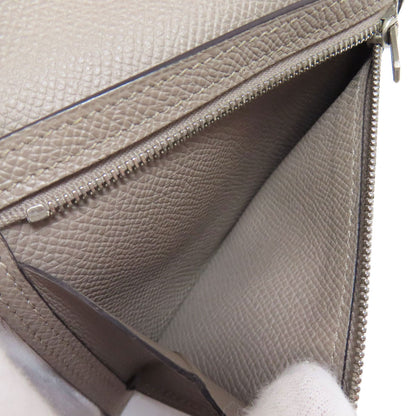 HERMES Bearn Compact SilverHardware Bifold Wallet with Coin Pocket Epsom Ladies [Used]