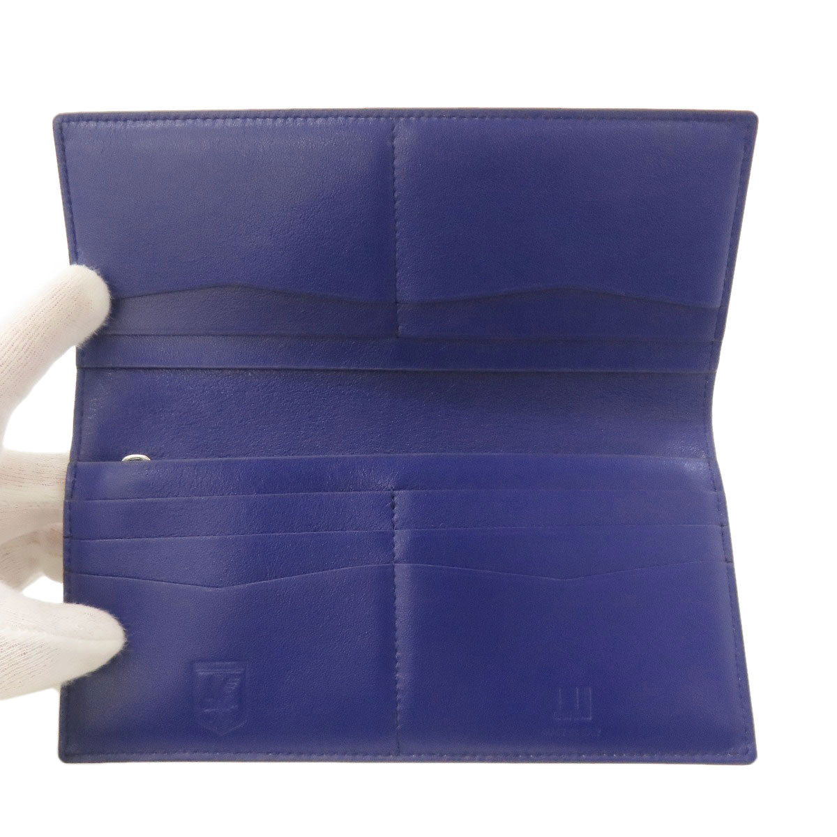 Dunhill Samurai Blue Collection Long wallet (with coin pocket) Leather mens [Used]