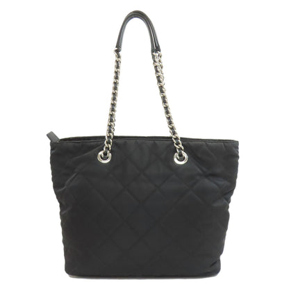 PRADA Logo Hardware Chain Shoulder Tote Bag Nylon Ladies [Used]