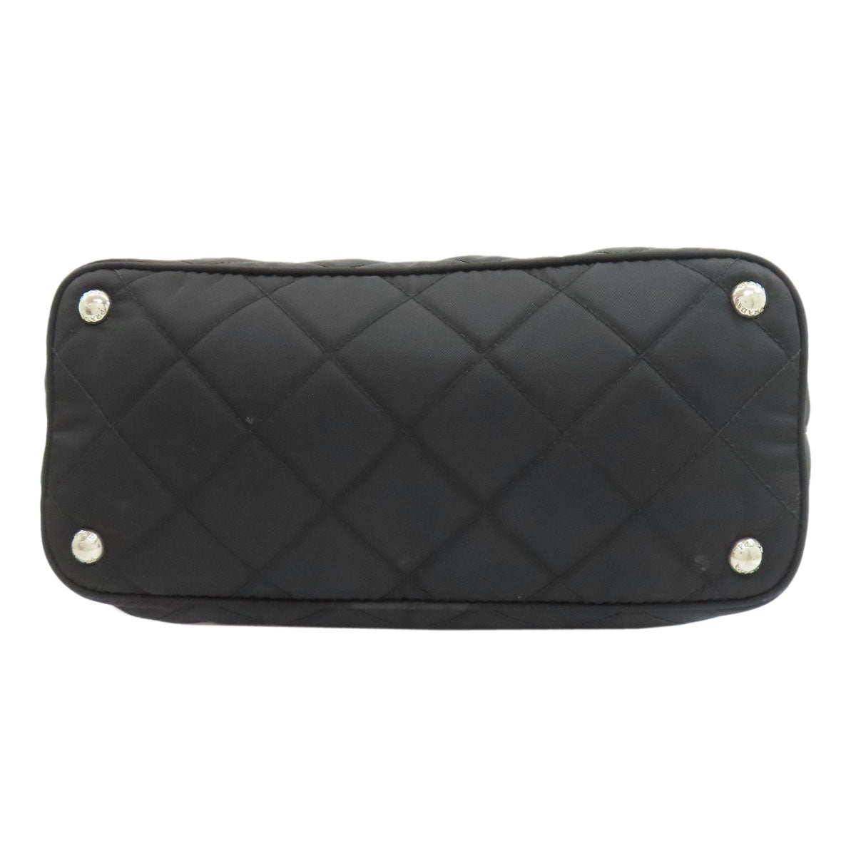 PRADA Logo Hardware Chain Shoulder Tote Bag Nylon Ladies [Used]