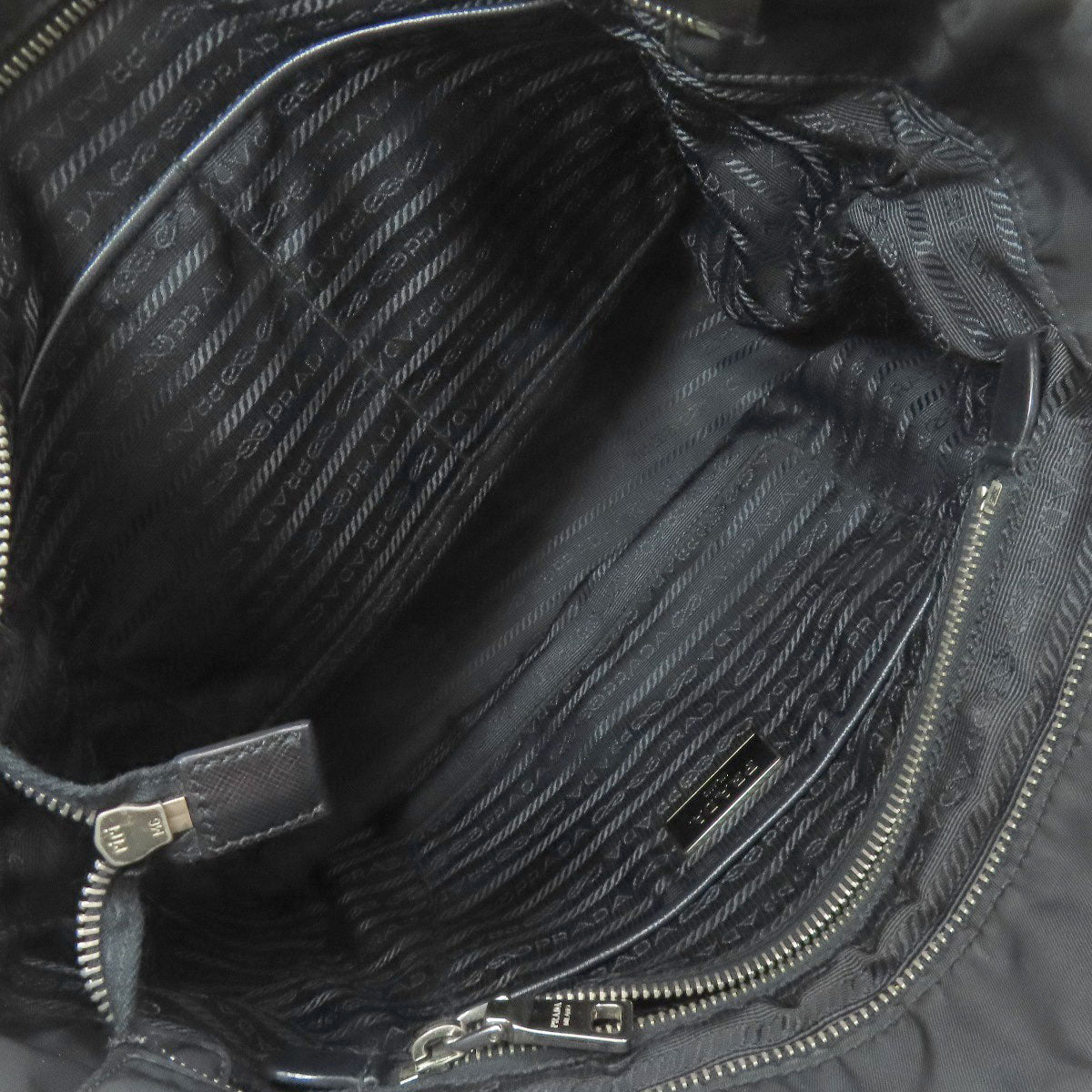 PRADA Logo Hardware Chain Shoulder Tote Bag Nylon Ladies [Used]