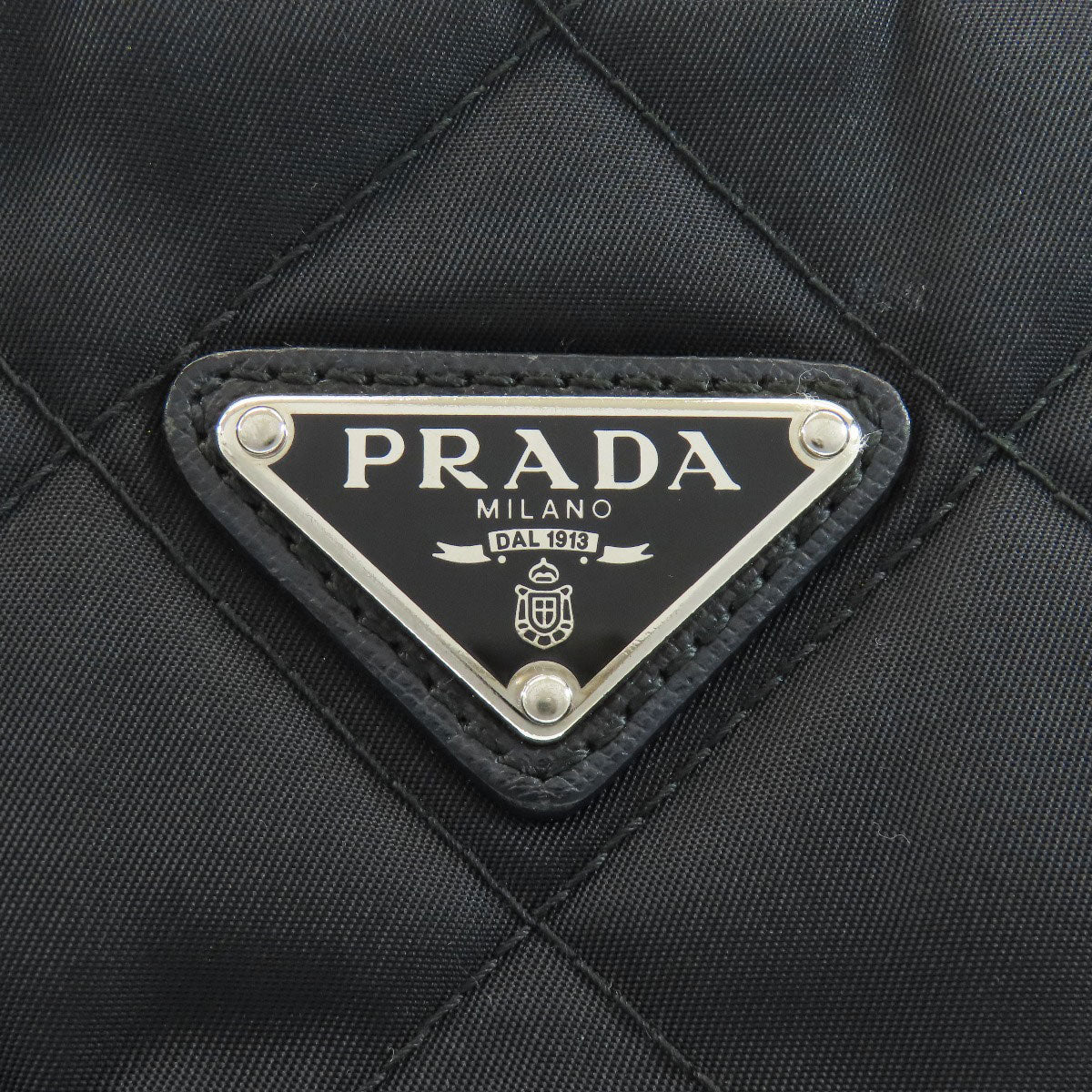 PRADA Logo Hardware Chain Shoulder Tote Bag Nylon Ladies [Used]