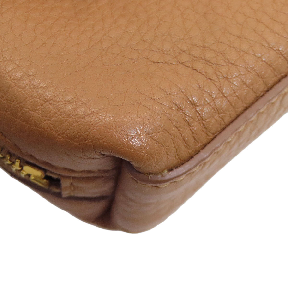 PRADA logo Accessory pouch Leather Ladies [Used]