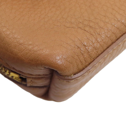 PRADA logo Accessory pouch Leather Ladies [Used]