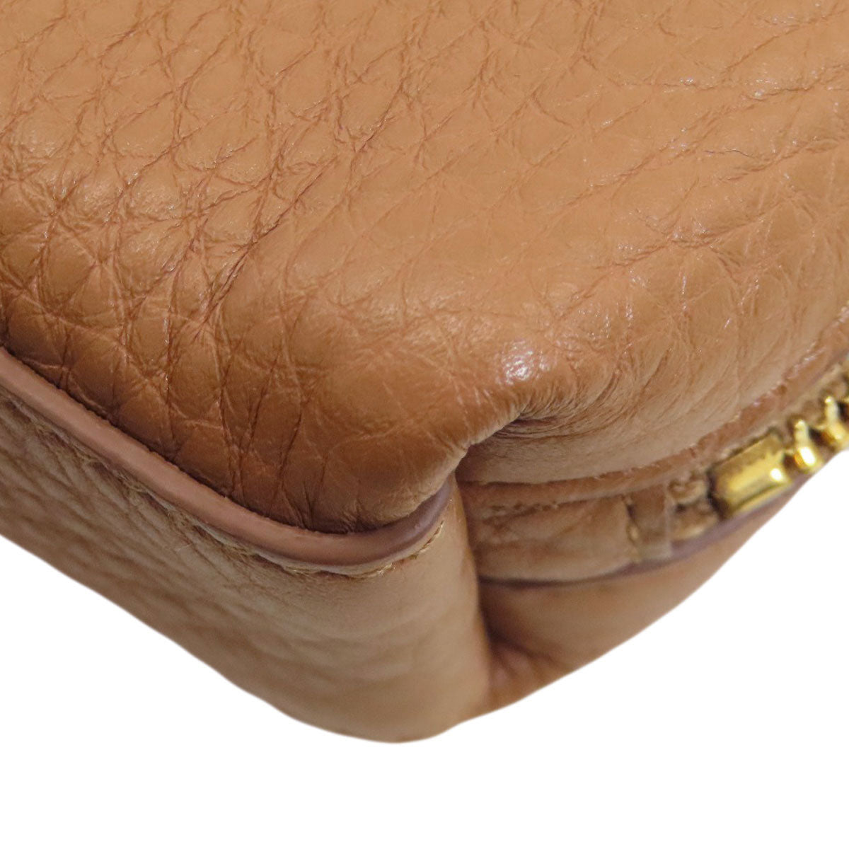 PRADA logo Accessory pouch Leather Ladies [Used]