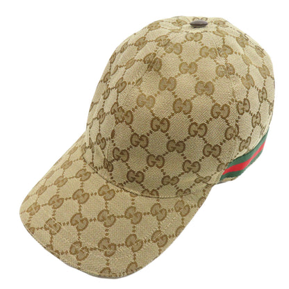 GUCCI 200035 GG Sherry Line Baseball Cap hat Canvas Ladies [Used]