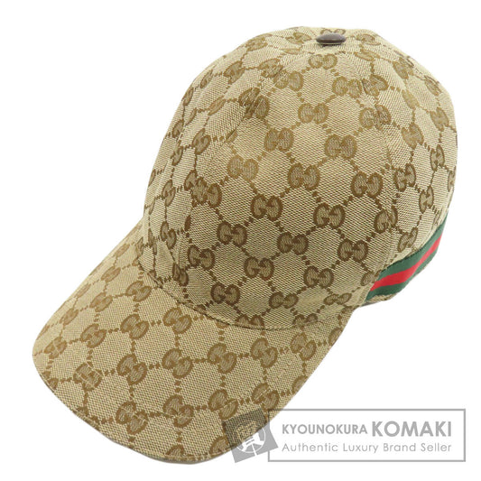 GUCCI 200035 GG Sherry Line Baseball Cap hat Canvas Ladies [Used]