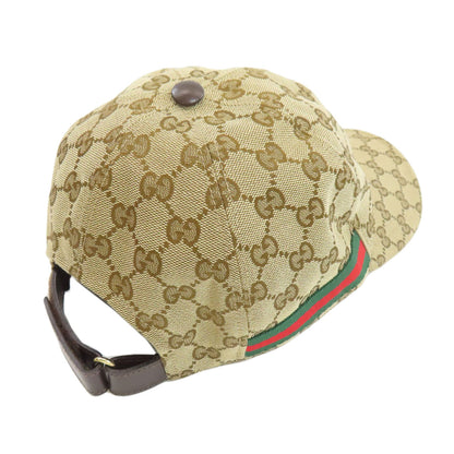 GUCCI 200035 GG Sherry Line Baseball Cap hat Canvas Ladies [Used]