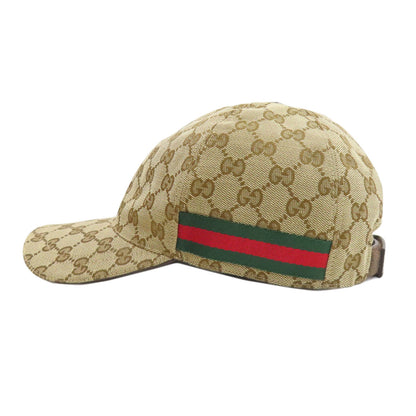 GUCCI 200035 GG Sherry Line Baseball Cap hat Canvas Ladies [Used]