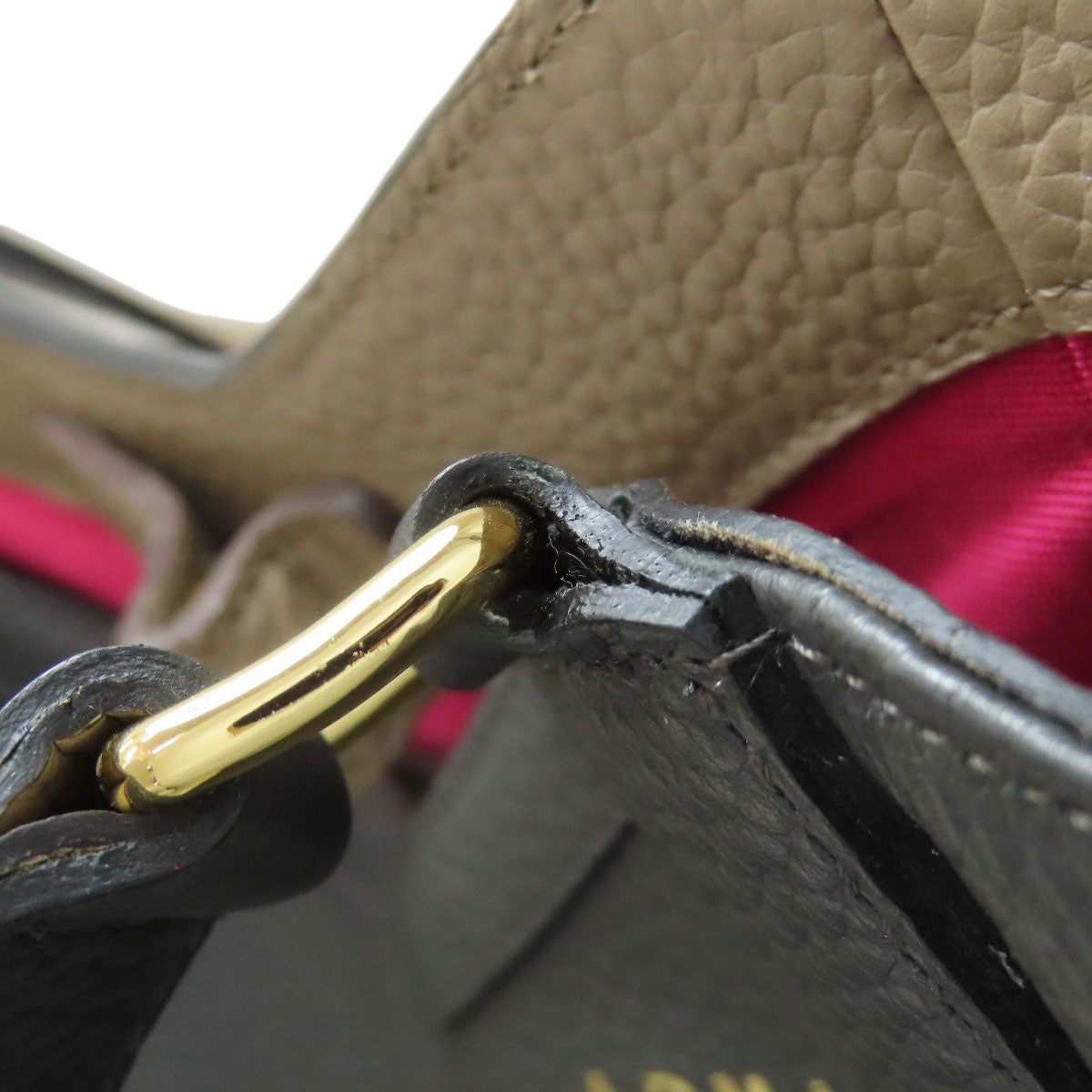 ADMJ logo Handbag Leather Ladies [Used]